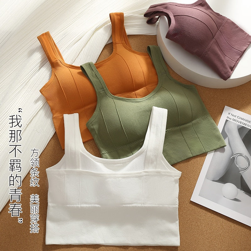 Thermal Summer New Style Breathable Inner and Outer Wear Vest Women No Steel Ring Gather Sports Underwear Sport Bra Workout Top